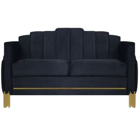 Empire Black 59" Loveseat with LED