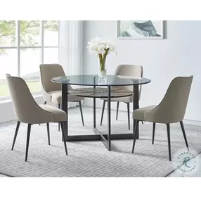 Olson Caramel And Charcoal Dining Room Set
