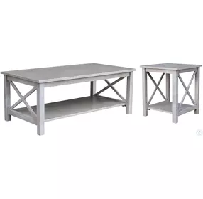 Hampton Taupe Gray Rectangular Occasional Table Set