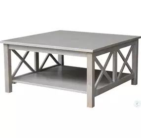 Hampton Taupe Gray Square Coffee Table