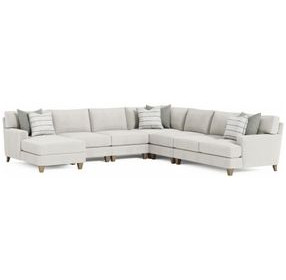 Mila Beige 6 Piece Modular Sectional with Pillows