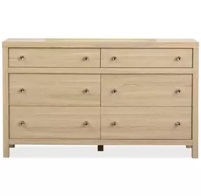 Meadowrise Sandstone Beige 6 Drawer Dresser