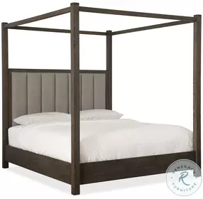 Jackson Aventura Grey And Smoky Arabica King Tall Poster Canopy Bed