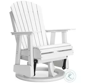 Hyland Wave White Outdoor Swivel Glider Chair