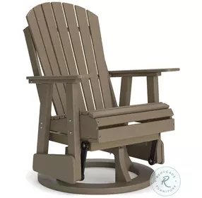 Hyland Wave Driftwood Outdoor Swivel Glider Chair
