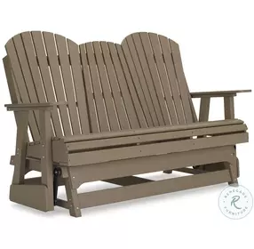 Hyland Wave Driftwood Outdoor Glider Loveseat