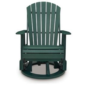 Hyland Wave Green Outdoor Swivel Glider Lounge Chair