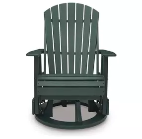 Hyland Wave Green Outdoor Swivel Glider Lounge Chair