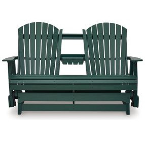 Hyland Wave Green 67" Outdoor Glider Loveseat