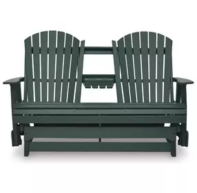 Hyland Wave Green 67" Outdoor Glider Loveseat