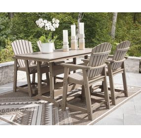 Sandy Dune Medium Brown 72" Rectangular Outdoor Counter Height Dining Room Set