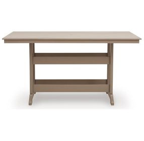 Sandy Dune Medium Brown 72" Rectangular Outdoor Counter Height Dining Table