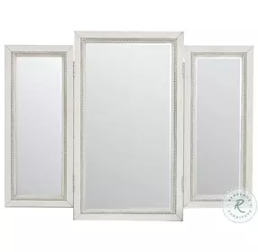 Camila Semi Transparent Creamy White Vanity Mirror
