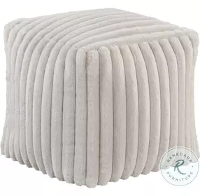 Simpsonville Off White Pouf