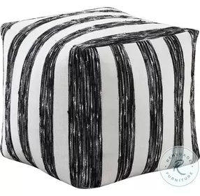 Avril Black And White Pouf