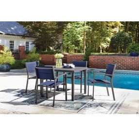 Point Bonita Gray 38" Square Outdoor Dining Room Set