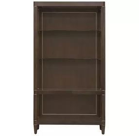 Oakridge Medley Piano Brown Open Shelf Etagere with LED Lighting