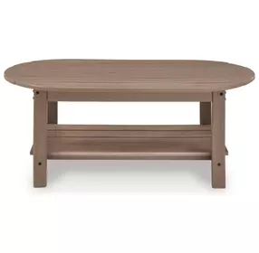 Cliffs Beach Driftwood Oval Outdoor Coffee Table
