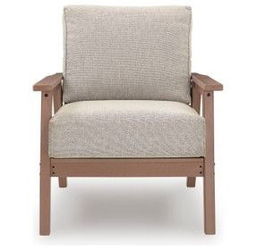 Cliffs Beach Gray Performance Fabric Outdoor Lounge Chair with Cushion Set of 2