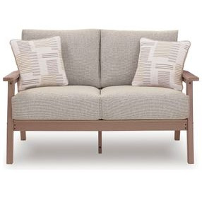 Cliffs Beach Gray Performance Fabric 54" Outdoor Loveseat with Cushion