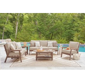 Cliffs Beach Gray Performance Fabric Outdoor Living Room Set