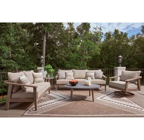Francis Beach Gray Performance Fabric Outdoor Living Room Set