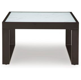 Beachloft Black and Gray Outdoor Square Cocktail Table
