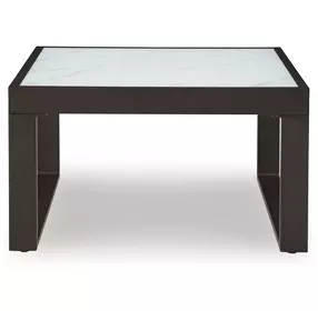 Beachloft Black and Gray Outdoor Square Cocktail Table