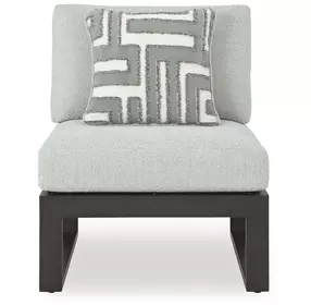 Beachloft Gray Performance Fabric Outdoor Armless Chair