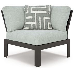 Beachloft Gray Performance Fabric Outdoor Corner Chair