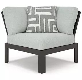 Beachloft Gray Performance Fabric Outdoor Corner Chair