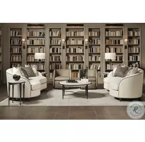 Barclay White Travertine Stone And Antique Pewter Occasional Table Set