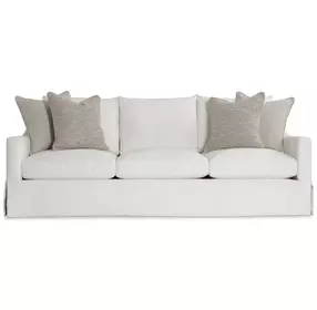 Grace White Performance Fabric 90" Sofa