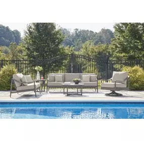 North Island Gray Performance Fabric Outdoor Living Room Set