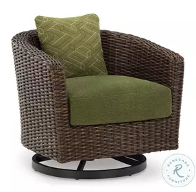Horizon Hall Green Performance Fabric Outdoor Swivel Lounge
