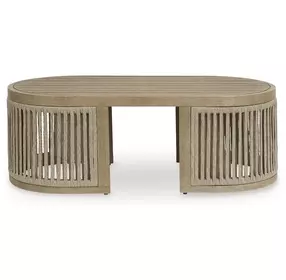 Moondance Beige Outdoor Rectangular Coffee Table
