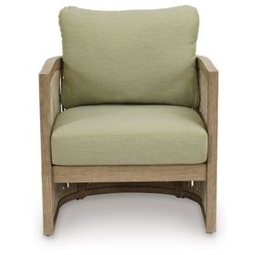 Moondance Green Performance Fabric Outdoor Upholstered Lounge Chair Set of 2