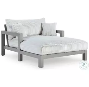 Moonlight View Gray Performance Fabric Outdoor Chaise Lounge