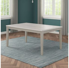 Essence White and Gray 70" Rectangular Marble Top Dining Table