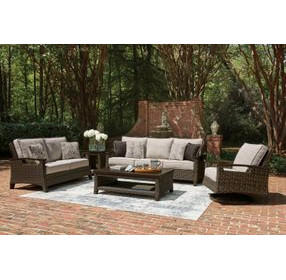 Drakes Beach Dark Brown Rectangular Outdoor Occasional Table Set