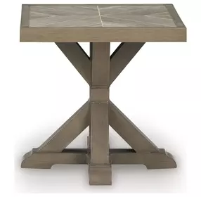 Carmel Bay Beige Outdoor End Table