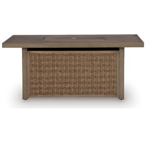 Carmel Bay Beige Outdoor Fire Pit Table
