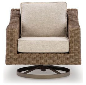 Carmel Bay Beige Swivel Lounge with Cushion
