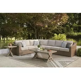 Carmel Bay Beige Outdoor Occasional Table Set