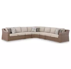 Revare Beach Beige 5-Piece Outdoor Modular Sectional