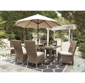 Beachcroft Beige Rectangular Outdoor Dining Set