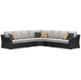 Beachcroft Light Gray 5 Piece Outdoor Sectional