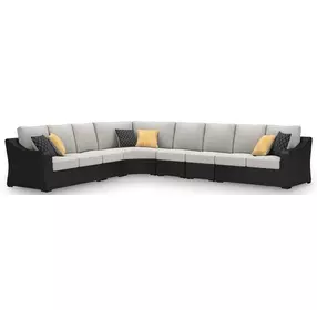 Beachcroft Light Gray 6 Piece Outdoor Sectional