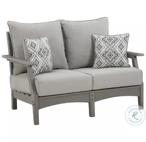 Visola Gray Performance Fabric Outdoor Loveseat