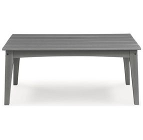 Lone View Bay Gray Rectangular Outdoor Coffee Table